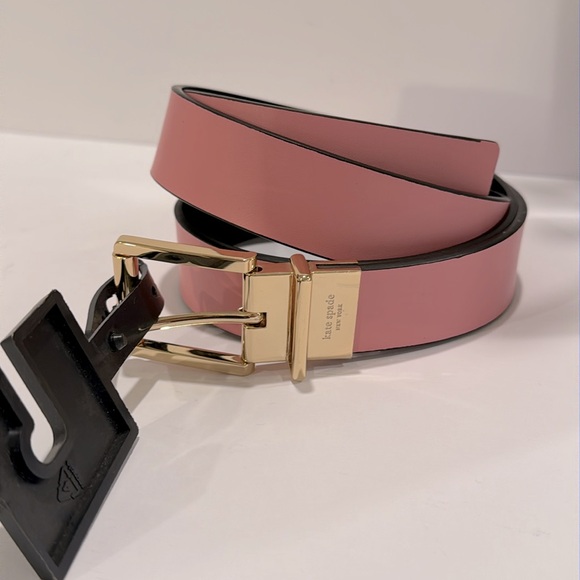 Kate Spade Black Pink Reversible Leather Belt (size XL) - Picture 2 of 7